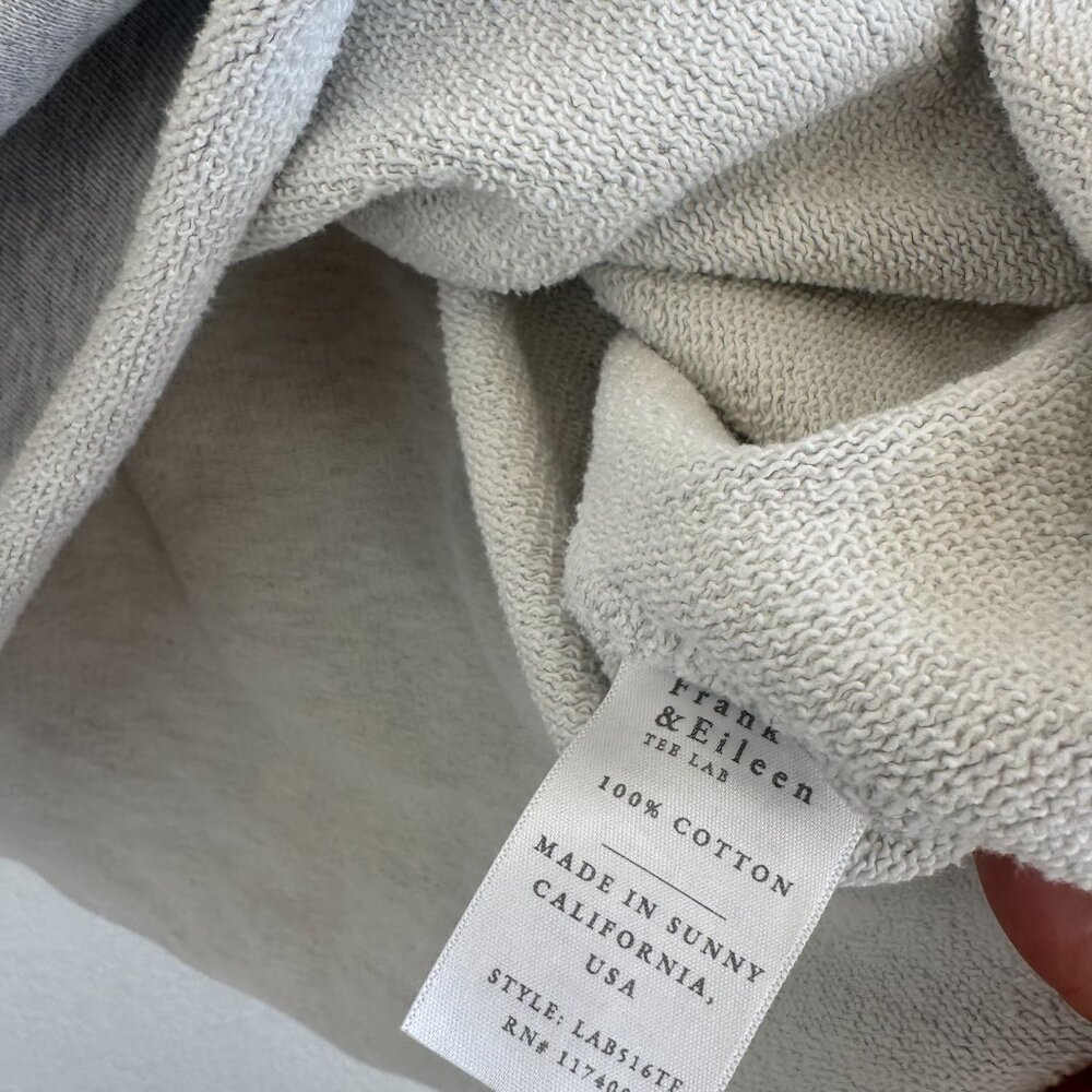 Frank & Eileen Raw Hem oversized Caplet Sweatshirt, grey, small - Picture 7 of 7